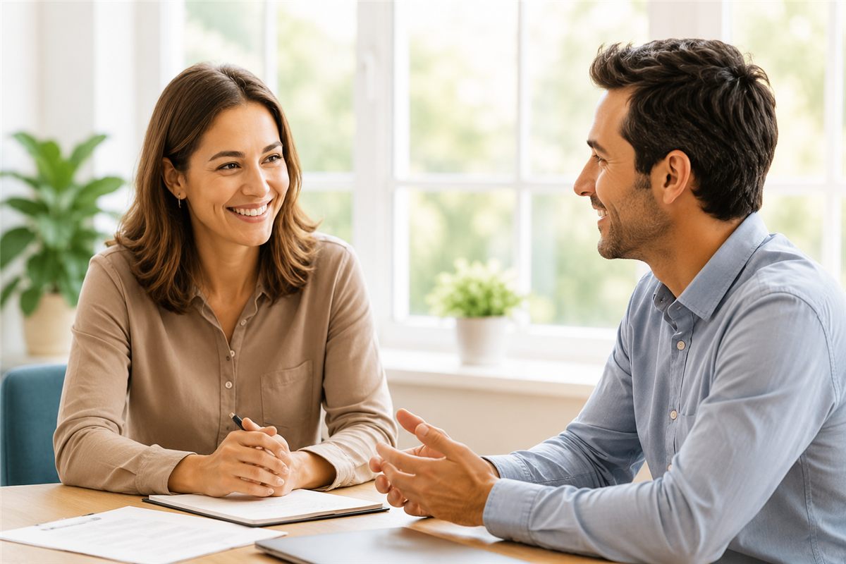 Plan manager meeting with a participant